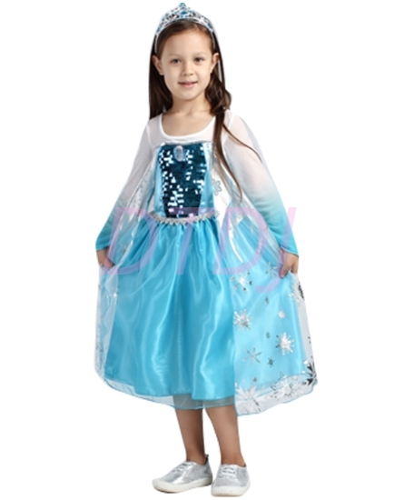 Picture of Frozen Princess Elsa Snow Queen Costume Dress