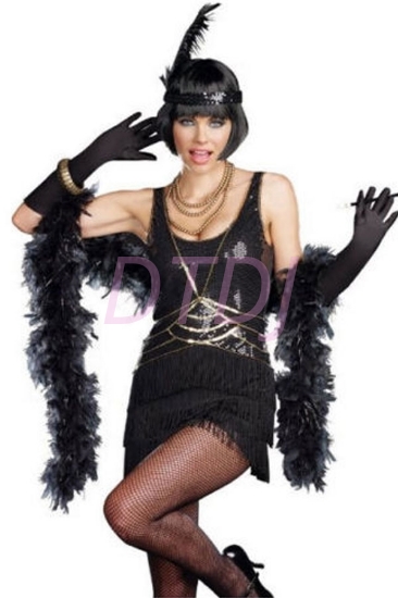 Picture of 1920's Charleston Flapper Dress Black