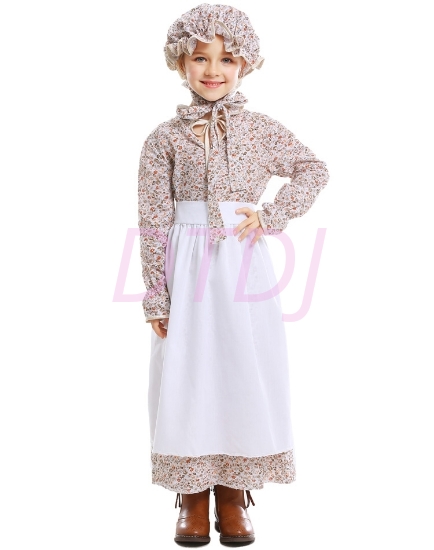 Picture of Girls Pioneer Colonial Costume for Book Week