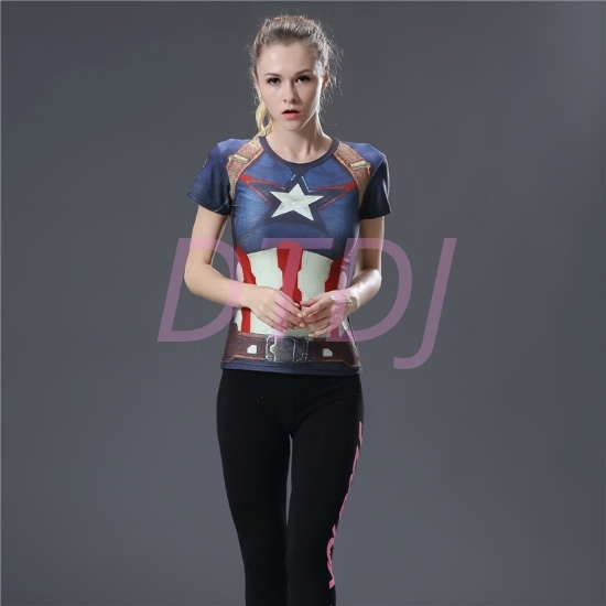 Picture of Quick Dry Captain America Fitness Top