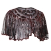 Picture of Vintage Boutique Beaded Sequin Flapper Cape - Black