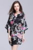 Picture of Women Floral Satin Kimono Robes - White
