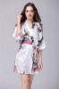Picture of Women Floral Satin Kimono Robes - Black