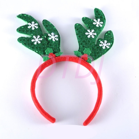 Picture of Christmas Green Reindeer Antlers Headband