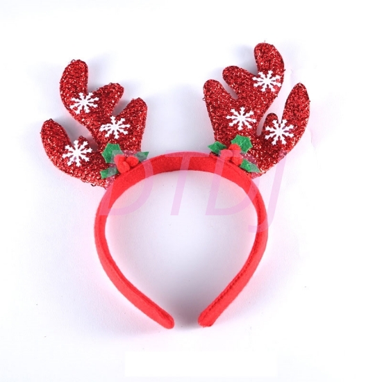Picture of Christmas Red Reindeer Antlers Headband