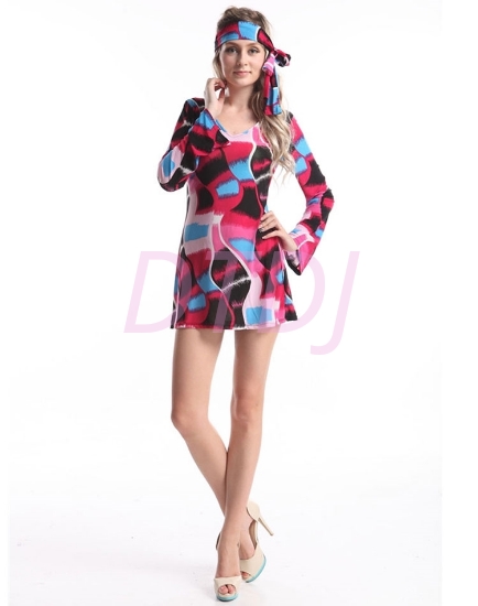 Picture of Woman Retro Hippie-001 BluePurple