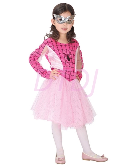Picture of Girls Spidergirl Superhero Costume -Pink