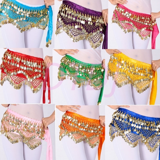 Picture of Belly Dance Hip Scarf Wrap Belt Tribal 268 Coins