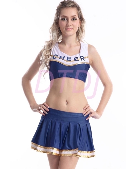Picture of Ladies Girls Cheerleader Uniform Fancy Dress Costume