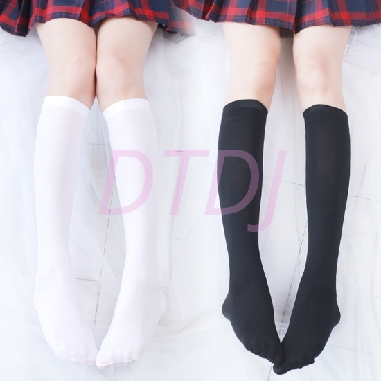 Picture of Womans and Girls Black / White Over Knee Stocking