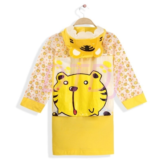 Picture of Children's Animal Waterproof Raincoat with Backpack Cover -Tiger