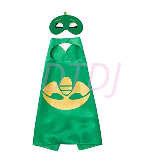 Picture of Kids PJ Cape &  Mask Set - Catboy Green