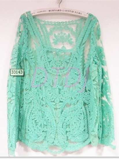 Picture of Floral Top-Mint Green