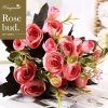 Picture of 2pcs Bouquet 8 Heads 5 Branches Artificial Roses Buds Flowers - Blue