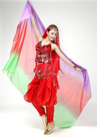 Picture of Dance Scarf - Gradient Purple/Red/Green
