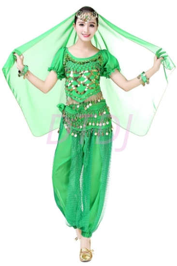 Picture of Women's Belly Dance Two Pieces Outfits-Green