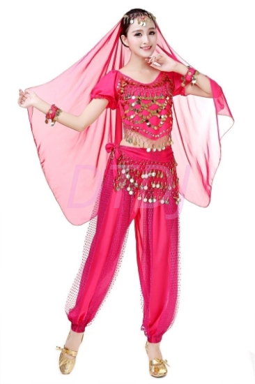 Picture of Women's Belly Dance Two Pieces Outfits - Rose