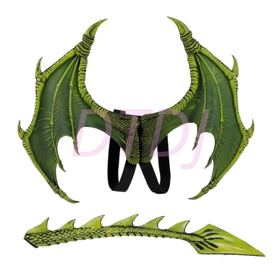 Picture of 3D Dragon Wing And Tail Set - Green