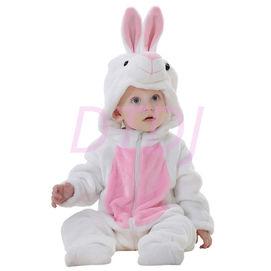 Picture of White Rabbit Baby Kigurumi Onesie Romper