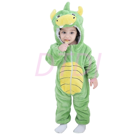Picture of Green Dinosaur Baby Kigurumi Onesie Romper