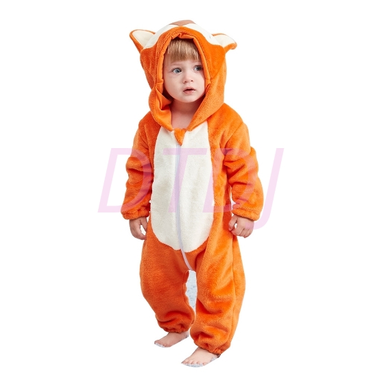 Picture of Orange Fox Baby Kigurumi Onesie Romper