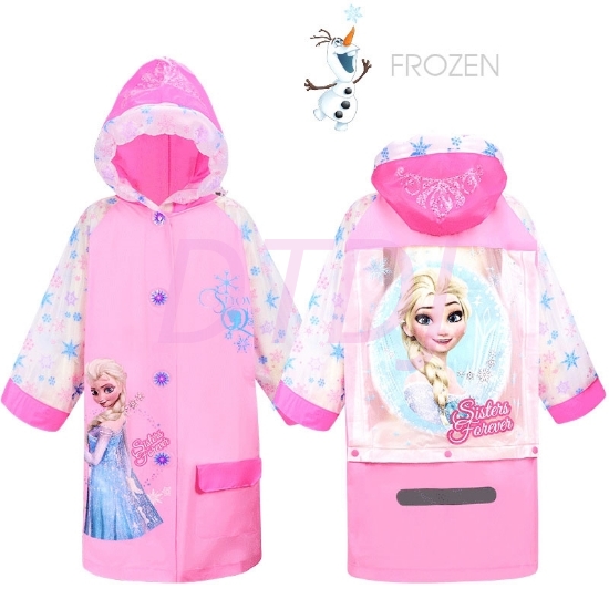 Picture of Pink Frozen Kids Girls Raincoat
