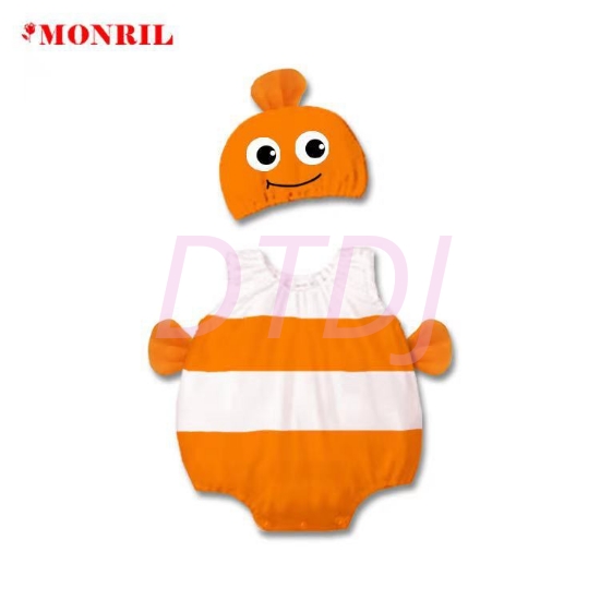 Picture of Baby Rompers Onesie Bodysuit with Hat - Nemo Clownfish