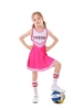 Picture of Girls Cheerleader Costume with Pom Poms - Red