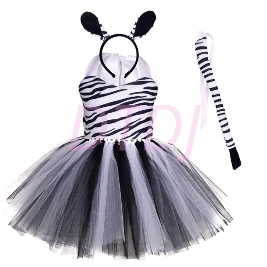 Picture of Girls Animal Zebra Tutu Dress 