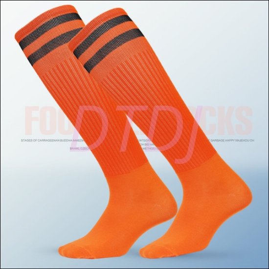 Picture of Adults Kids High Knee Football Sport Socks - ORANGE