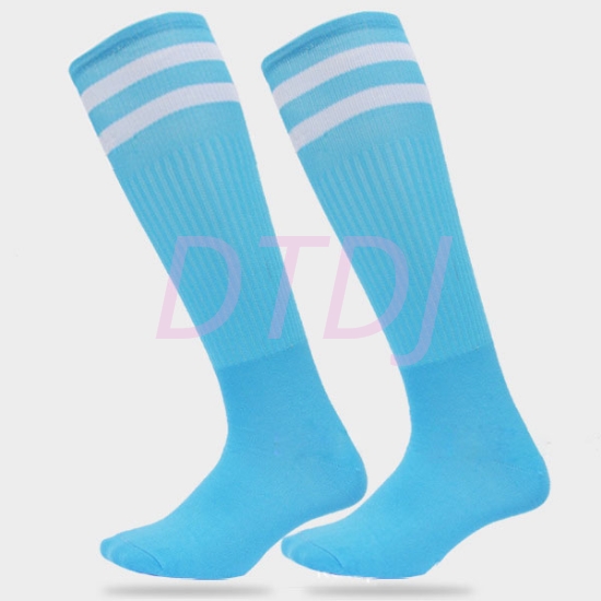 Picture of Adults Kids High Knee Football Sport Socks - Light Blue