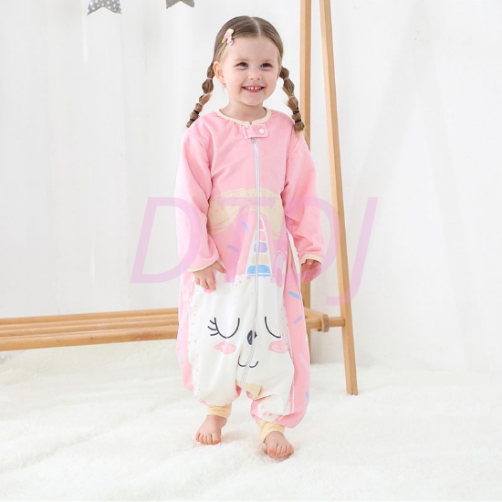 Picture of Kids Animal Sleeping Bag with Leg - Pink Unicorn