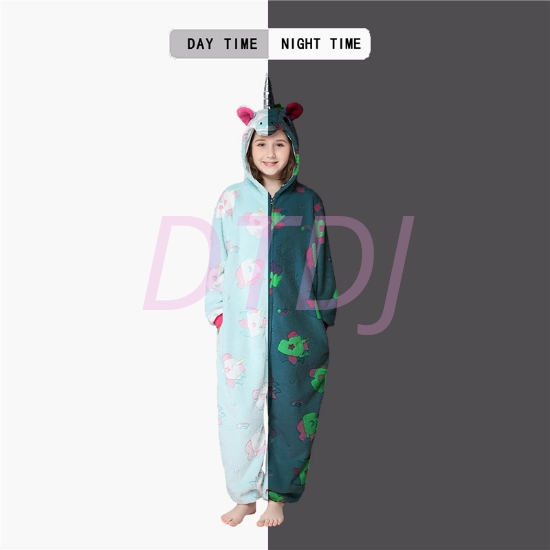 Picture of Kids Glow in the Dark Unicorn Onesie
