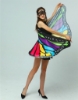 Picture of Woman's Soft Fabric Butterfly Wings Cape - Gradient Orange/Red