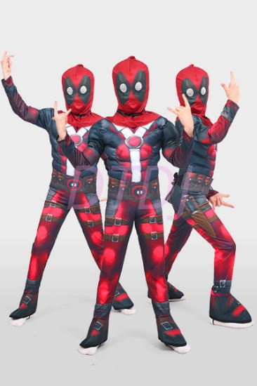 Picture of Boys Superhero Muscle Costume - Deadpool