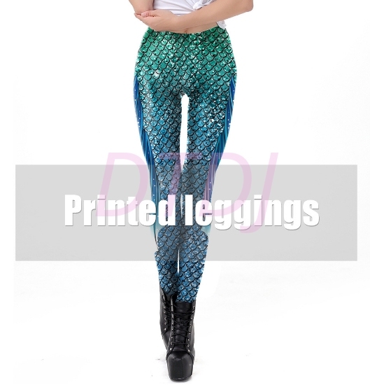 Picture of Sexy Womens Mermaid Printed Leggings