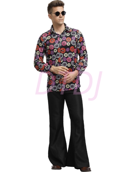 Picture of 1960s 70s Mens Retro Hippie Dippie Costume