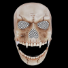 Picture of Skeleton Mask with Movable Jaw - Black Gold