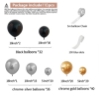 Picture of 110pcs Black Silver Gold Garland Arch Kit Balloons Set