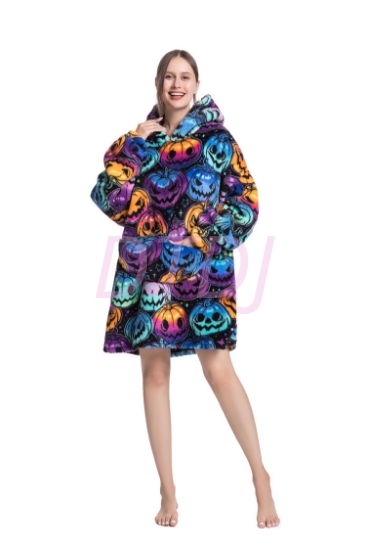 Picture of New Design Hooded Blanket Hoodie - Pumpkin