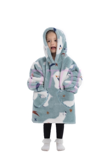 Picture of New Design Kids Toddler Animal Fruit Print Blanket Hoodie - Bear