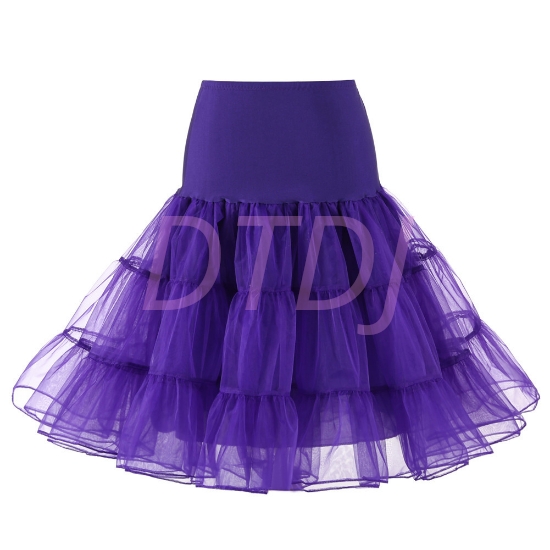 Picture of Retro Rockabilly Petticoat Tutu Costume Underskirt - Purple