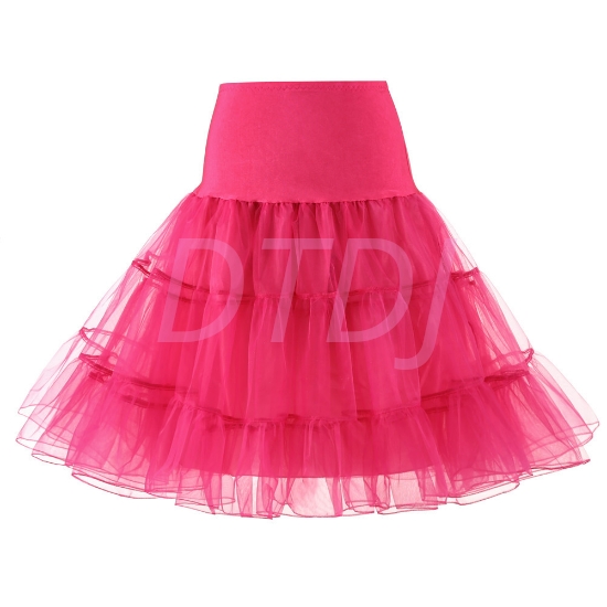 Picture of Retro Rockabilly Petticoat Tutu Costume Underskirt - Rose