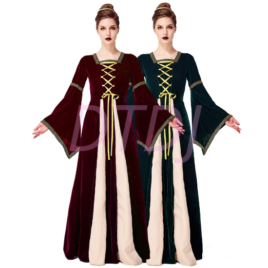 Picture of Womens Medieval Gothic Renaissance Gown Costume