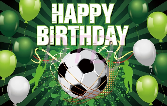Picture of Soccor Ball Happy Birthday Backdrop Banner 180*115CM
