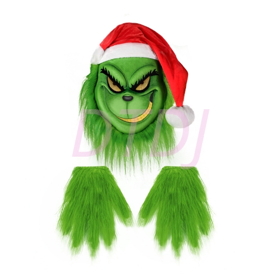 Picture of The Grinch Christmas Xmas Accessories / Head Mask / Gloves