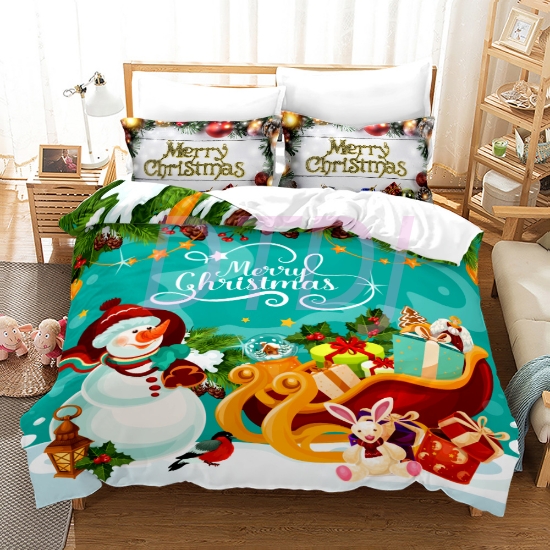Picture of Merry Christmas Bed Duvet Cover Set Quilt Cover