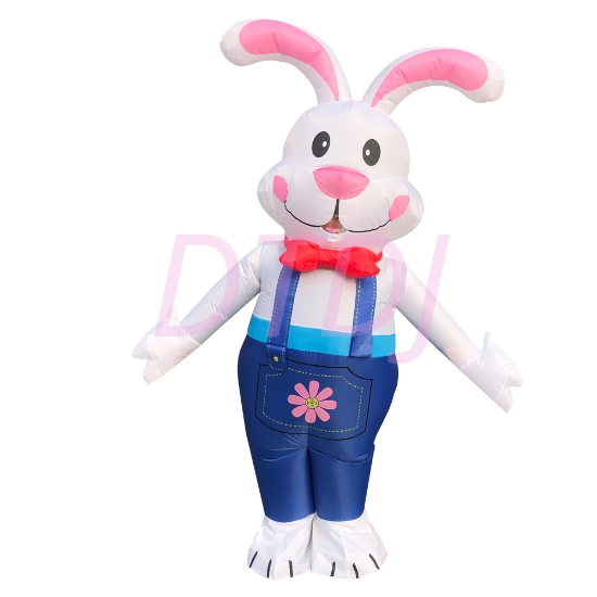 Picture of Fan Operated Adult Inflatable Easter Bunny Halloween Costume