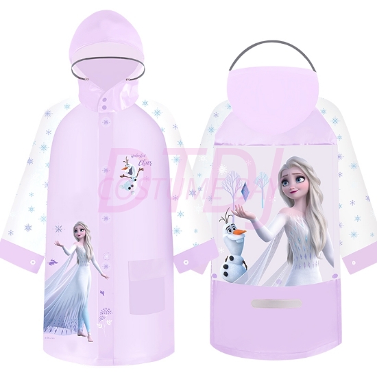 Picture of Kids Waterproof Delux Raincoat - Purple Frozen