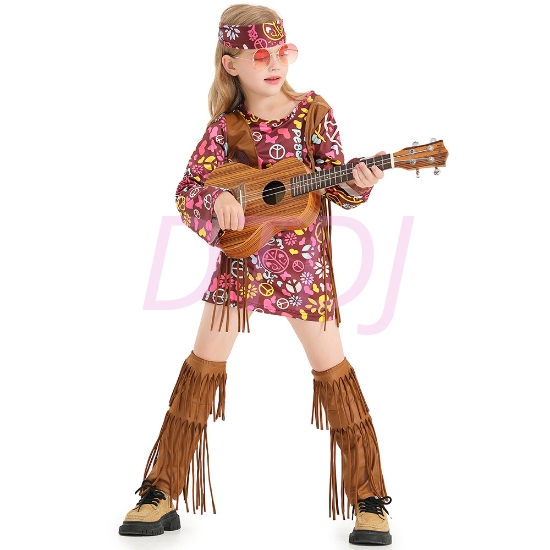 Picture of Girls Retro Costume For Vintage Parties